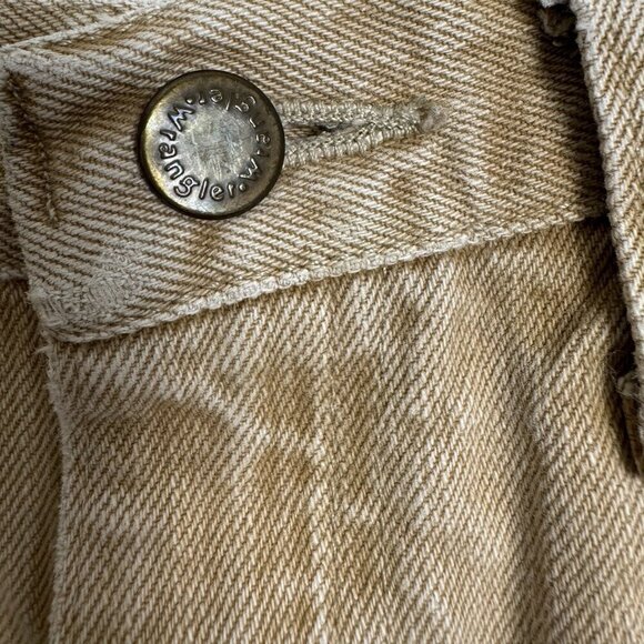 Wrangler Beige Jeans 30x30 Straight Fit Denim Pants Classic Five Pocket Co - Picture 4 of 7